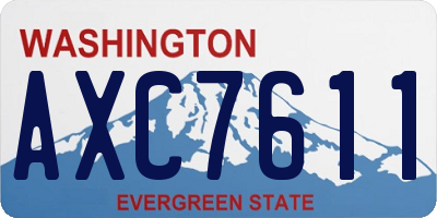 WA license plate AXC7611