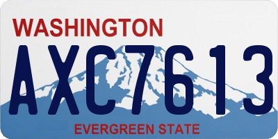 WA license plate AXC7613