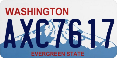 WA license plate AXC7617