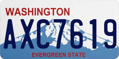 WA license plate AXC7619