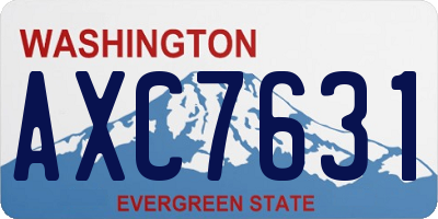 WA license plate AXC7631