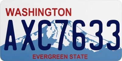 WA license plate AXC7633