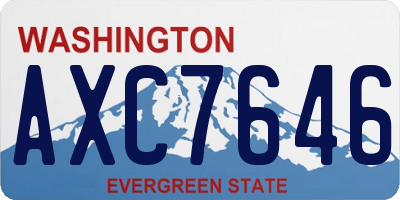 WA license plate AXC7646