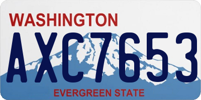 WA license plate AXC7653