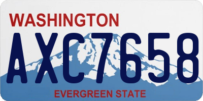 WA license plate AXC7658