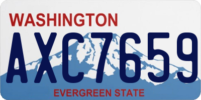 WA license plate AXC7659