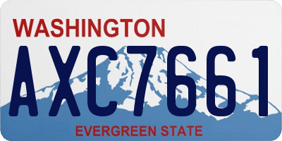 WA license plate AXC7661