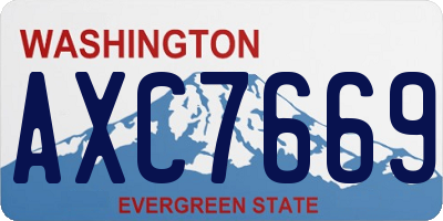 WA license plate AXC7669