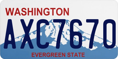 WA license plate AXC7670