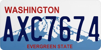 WA license plate AXC7674