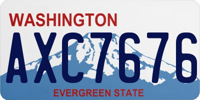 WA license plate AXC7676