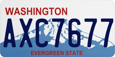 WA license plate AXC7677