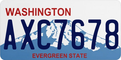 WA license plate AXC7678