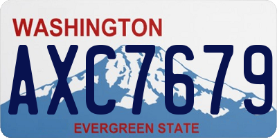 WA license plate AXC7679