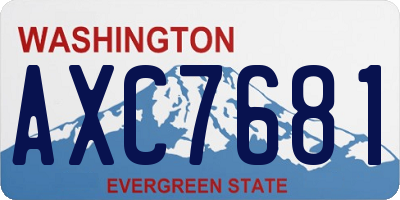WA license plate AXC7681