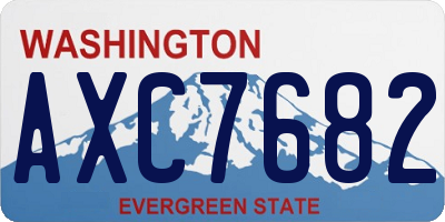 WA license plate AXC7682
