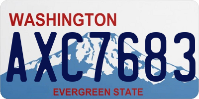 WA license plate AXC7683