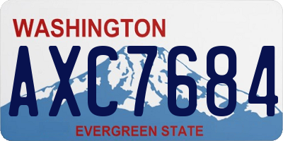WA license plate AXC7684