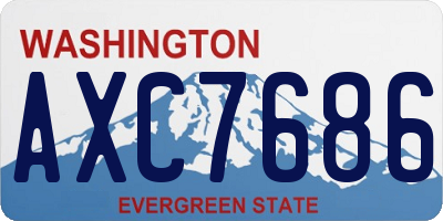 WA license plate AXC7686