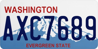 WA license plate AXC7689