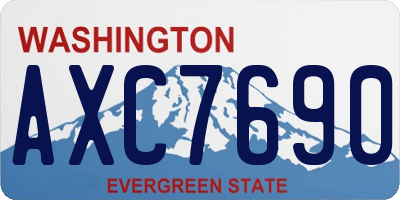 WA license plate AXC7690