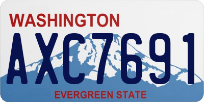 WA license plate AXC7691