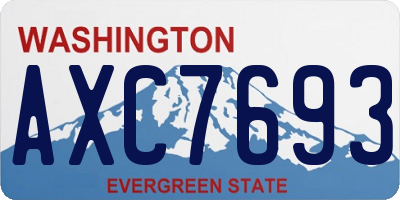 WA license plate AXC7693