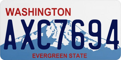 WA license plate AXC7694