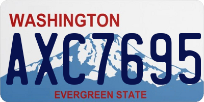 WA license plate AXC7695