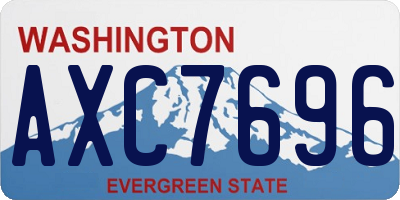 WA license plate AXC7696