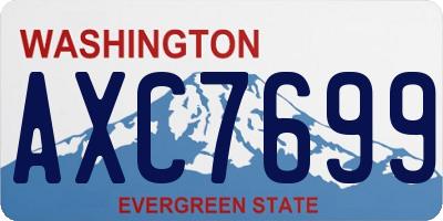 WA license plate AXC7699
