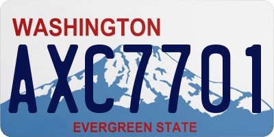 WA license plate AXC7701