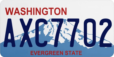 WA license plate AXC7702