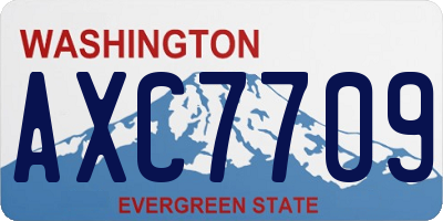 WA license plate AXC7709