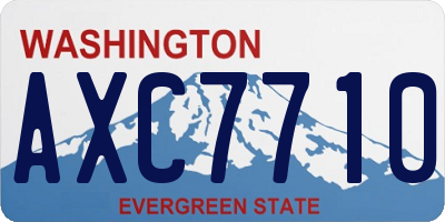 WA license plate AXC7710