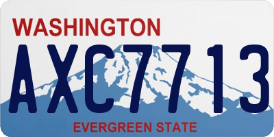 WA license plate AXC7713