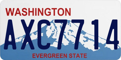 WA license plate AXC7714