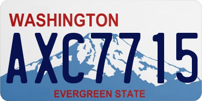 WA license plate AXC7715