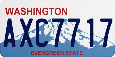 WA license plate AXC7717