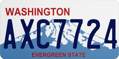 WA license plate AXC7724