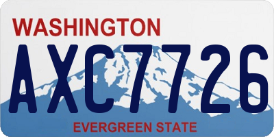 WA license plate AXC7726