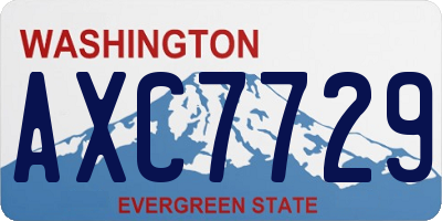WA license plate AXC7729