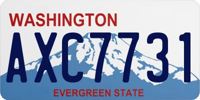 WA license plate AXC7731