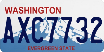 WA license plate AXC7732