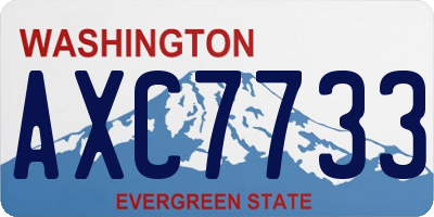 WA license plate AXC7733