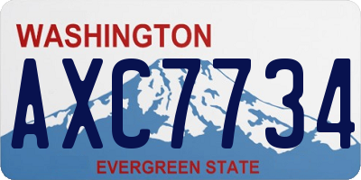 WA license plate AXC7734