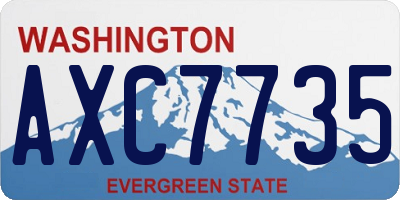 WA license plate AXC7735