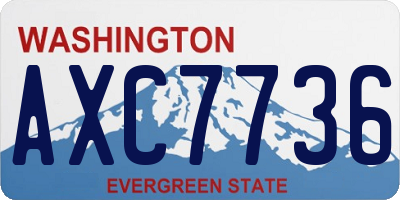 WA license plate AXC7736