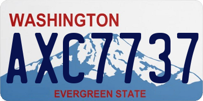 WA license plate AXC7737