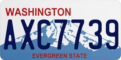 WA license plate AXC7739